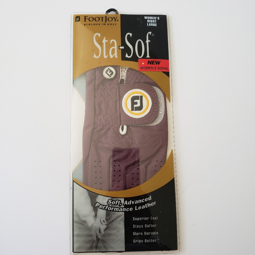 FootJoy Sta-Sof Womens Golf Glove New! Size Large Right Hand Purple Plum